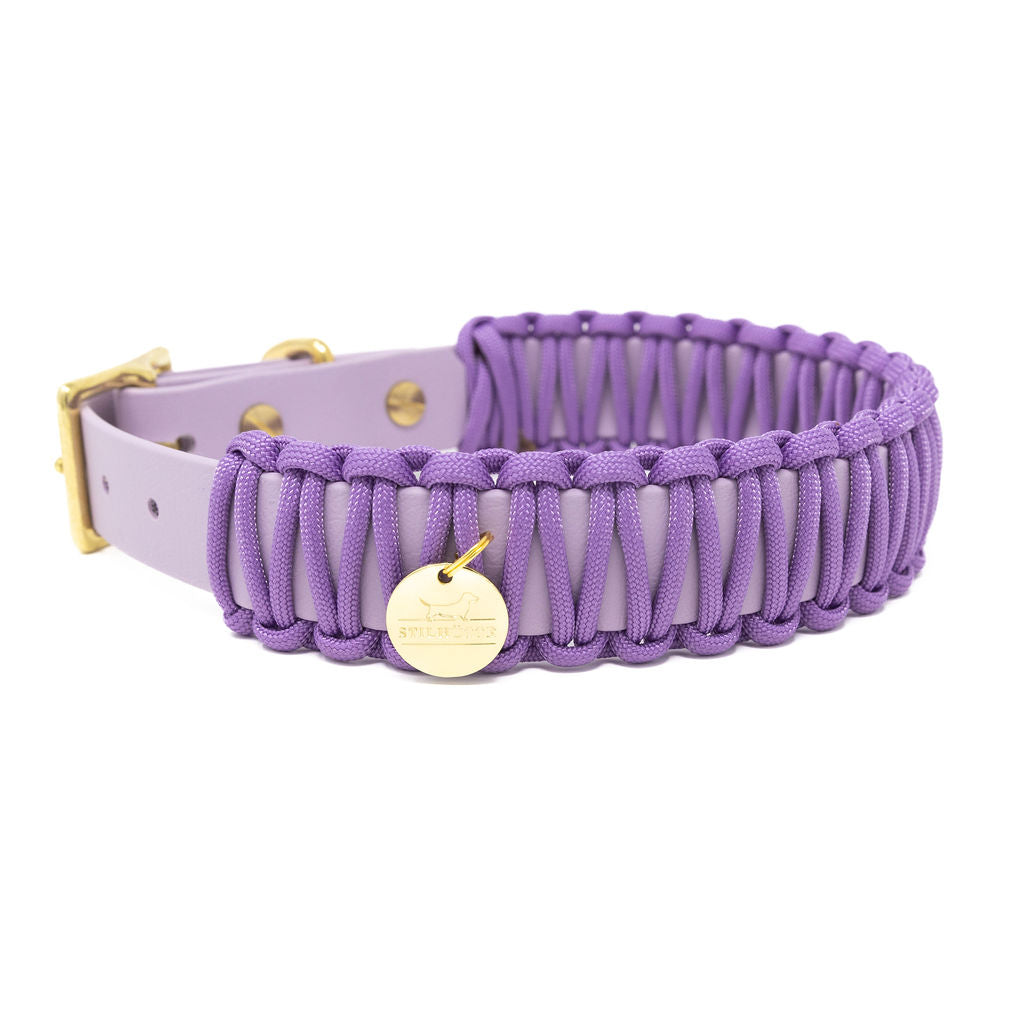 Lavendel Biothane Paracord Halsband