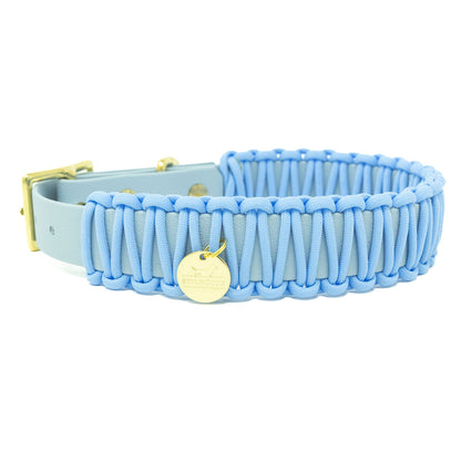 Baby Blue Biothane Paracord Halsband