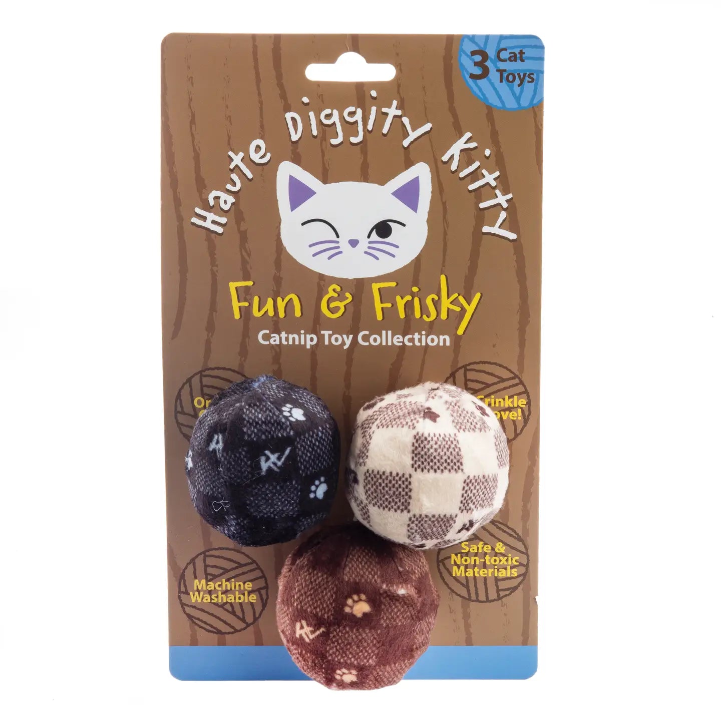 Kitty Vuiton Checker Balls | Katzenminze Spielzeug