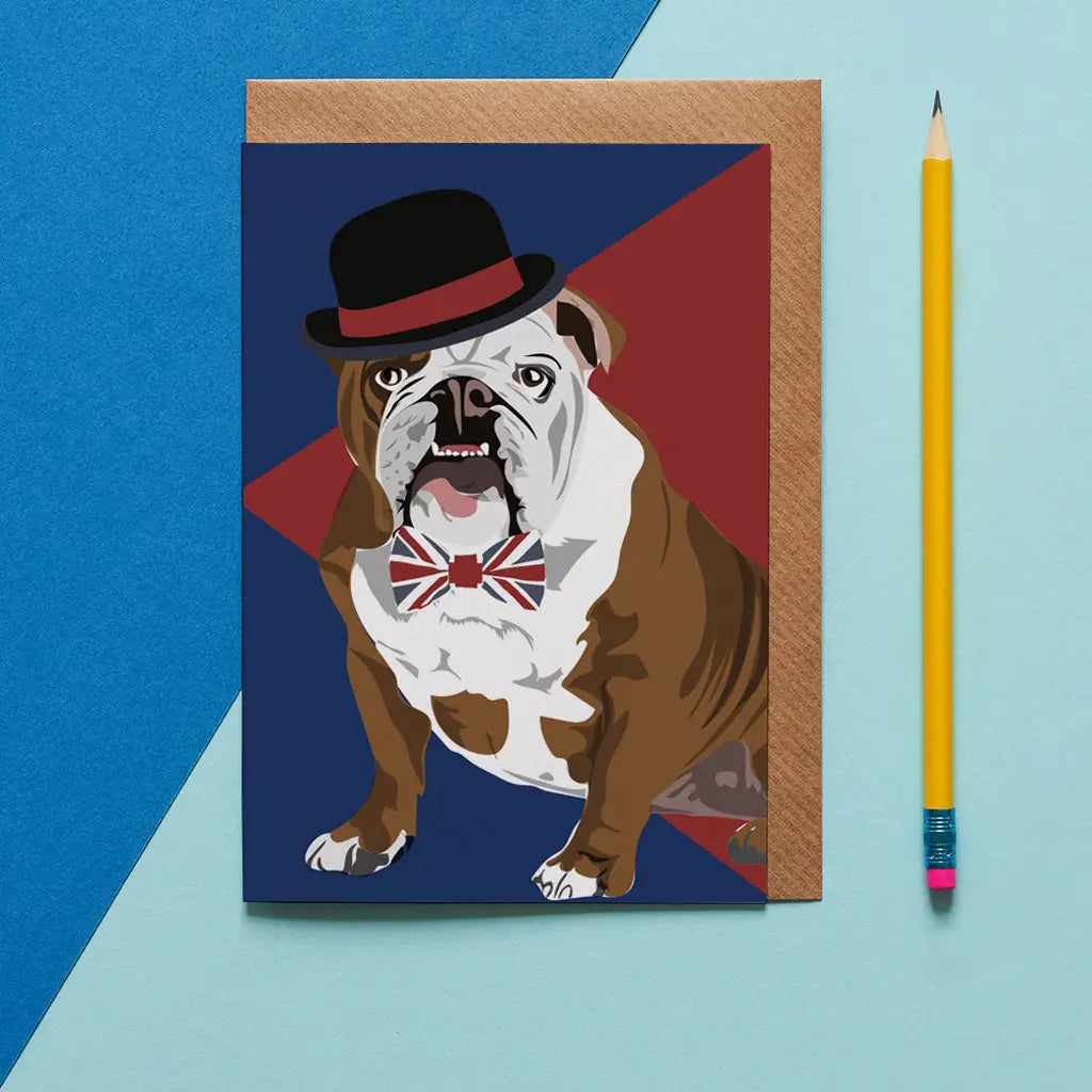 Churchill die Englische Bulldogge Karte