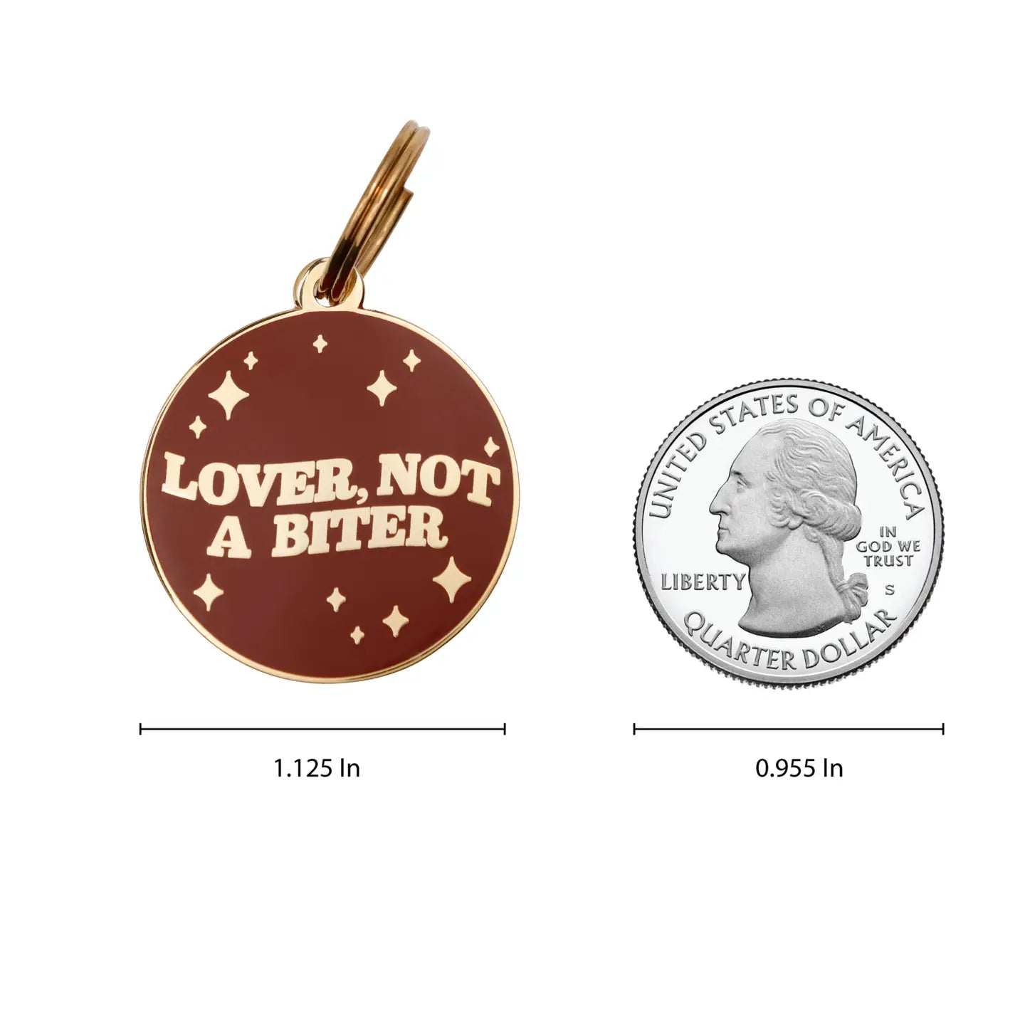 Lover, Not A Biter Dog Tag