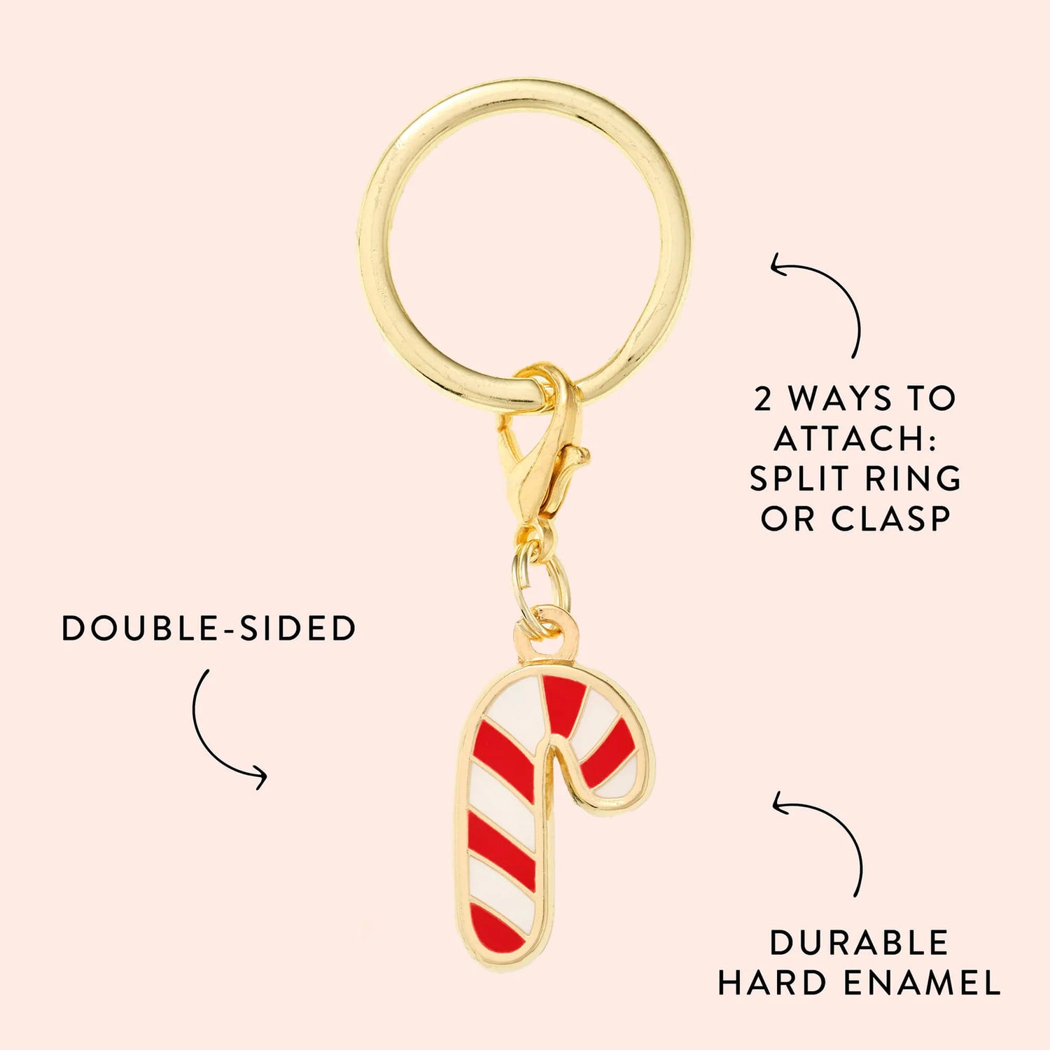 Candy Cane Collar Charm