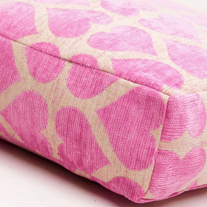 Heart Dog Bed - Beige/Pink