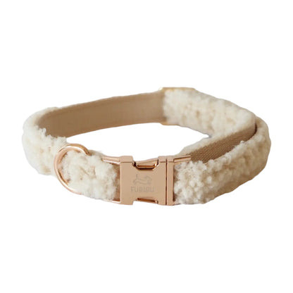 Sherpa Hundehalsband - Creme