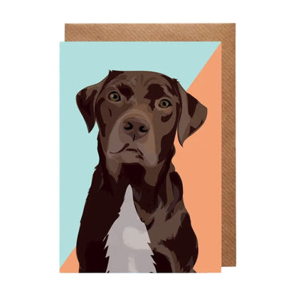 Brownie the Brown Labrador Card