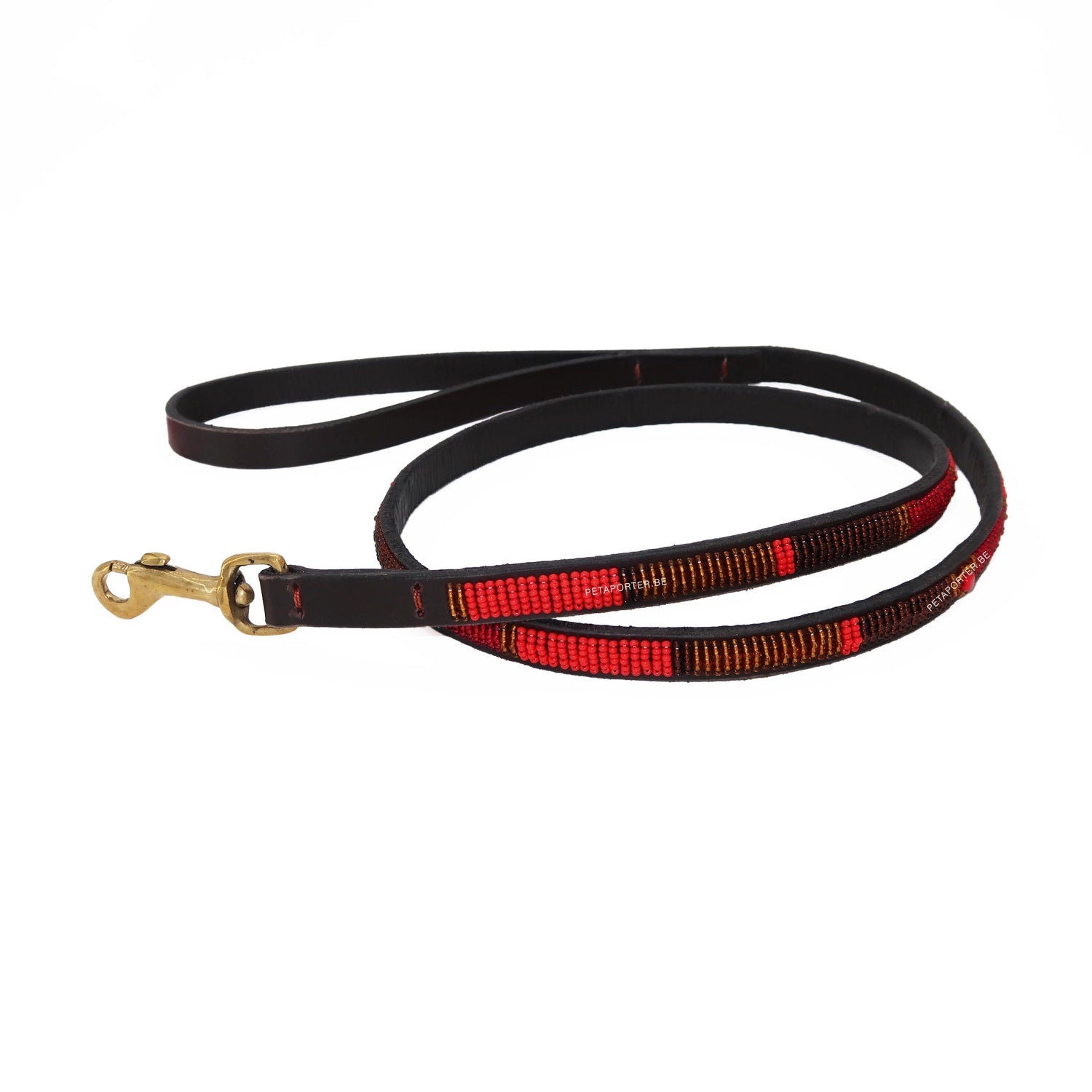 Beaded Dog Lead - Vanille