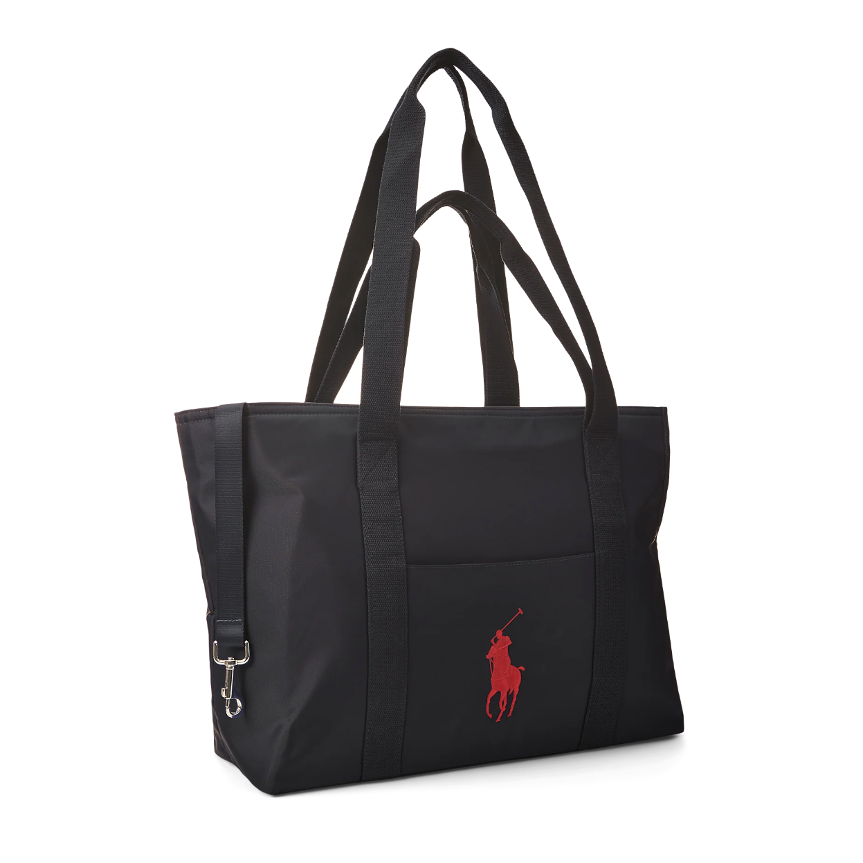 POLO RALPH LAUREN Woven Tote Black Red Pet a Porter
