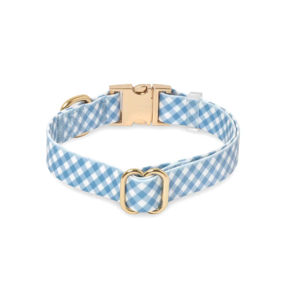 Wasserdichtes Hundehalsband - Malibu Blue Gingham