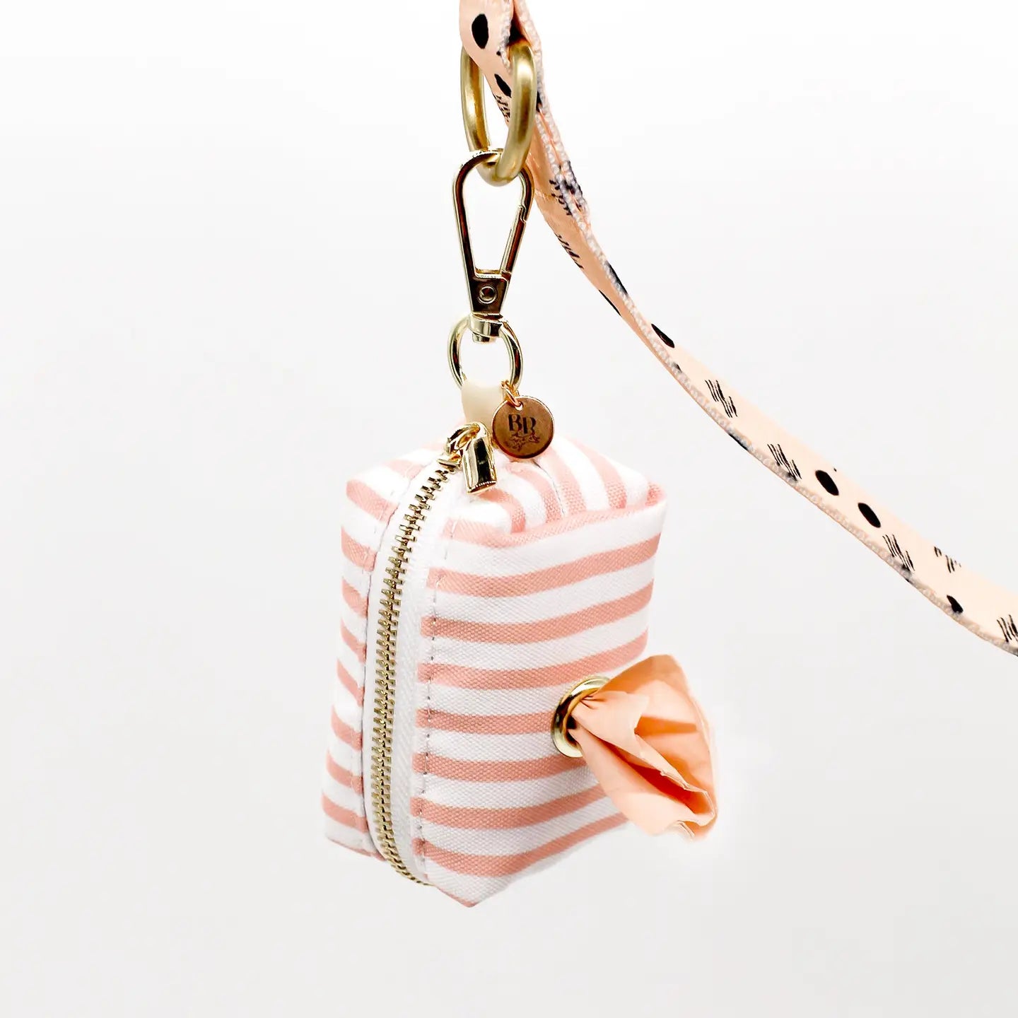 Poop Bag Halter | Pink Quartz Stripe