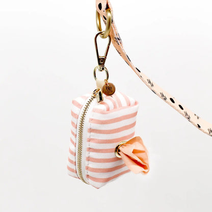 Poop Bag Halter | Pink Quartz Stripe