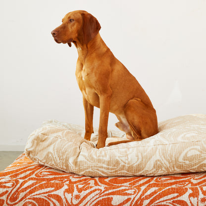 Hundebett Swirl - Orange/Beige