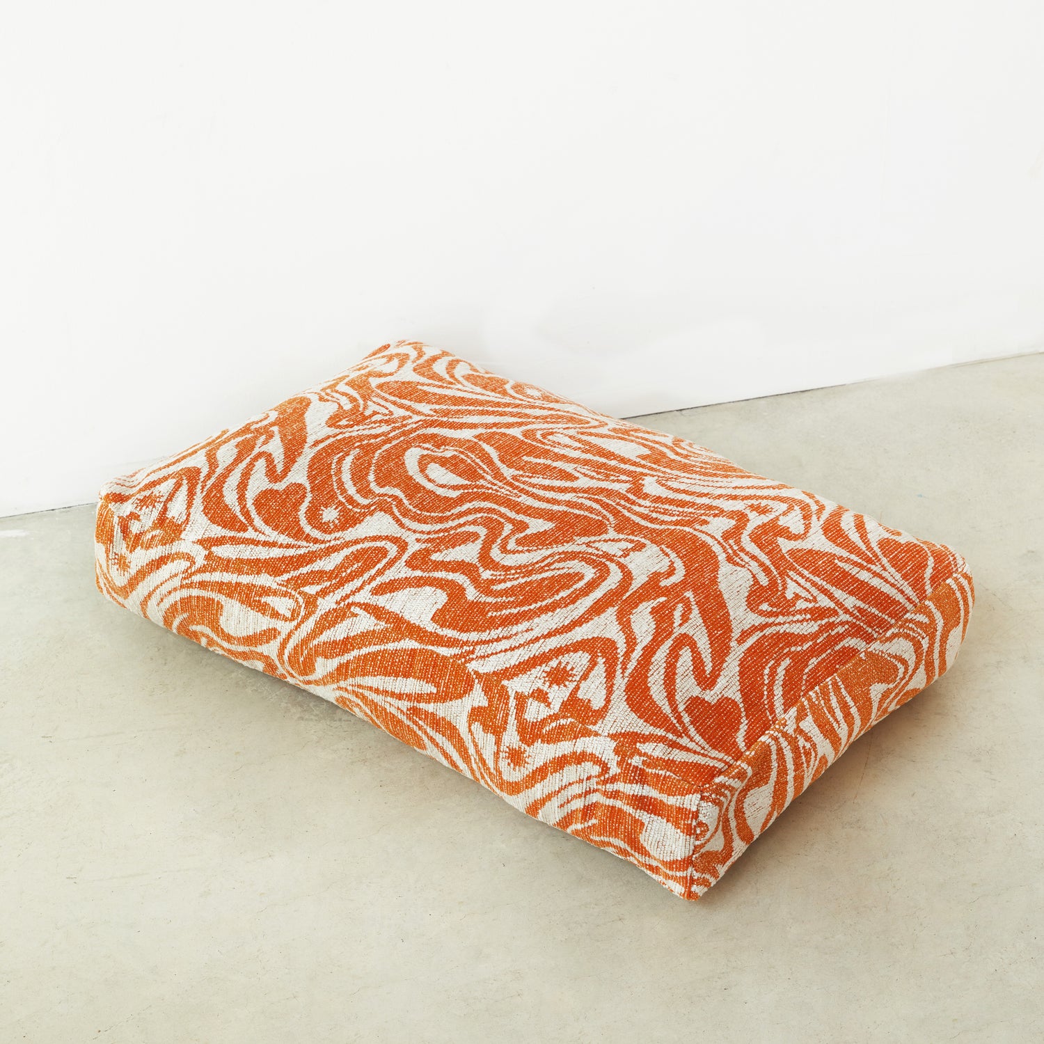 Hundebett Swirl - Orange/Beige