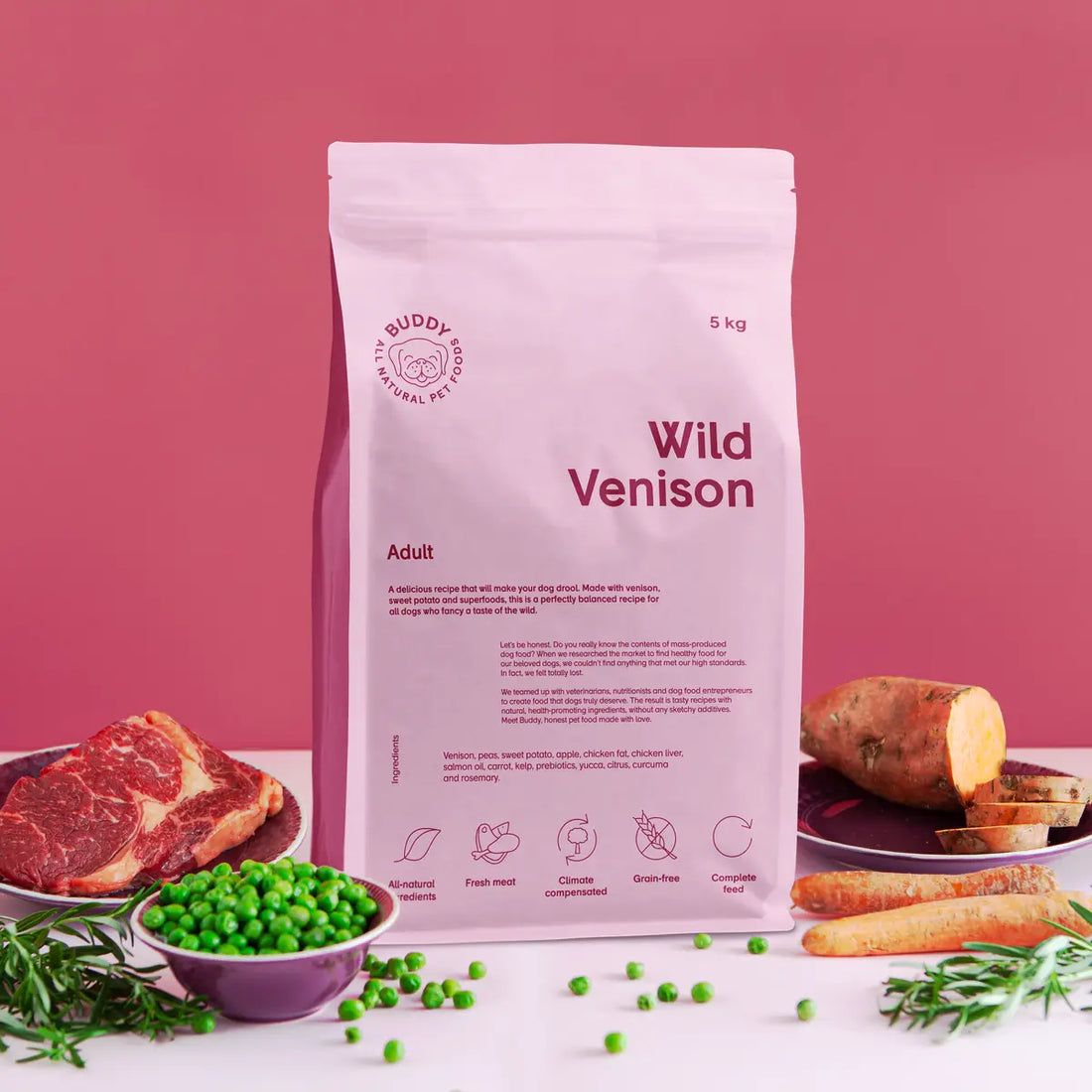 Wild Venison|Adult|Dog Kibble|100% Grain Free Dog Food