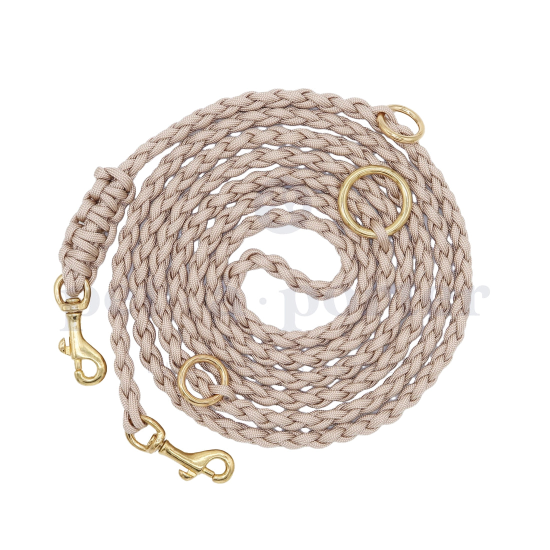 Adjustable Paracord Leash - Beige