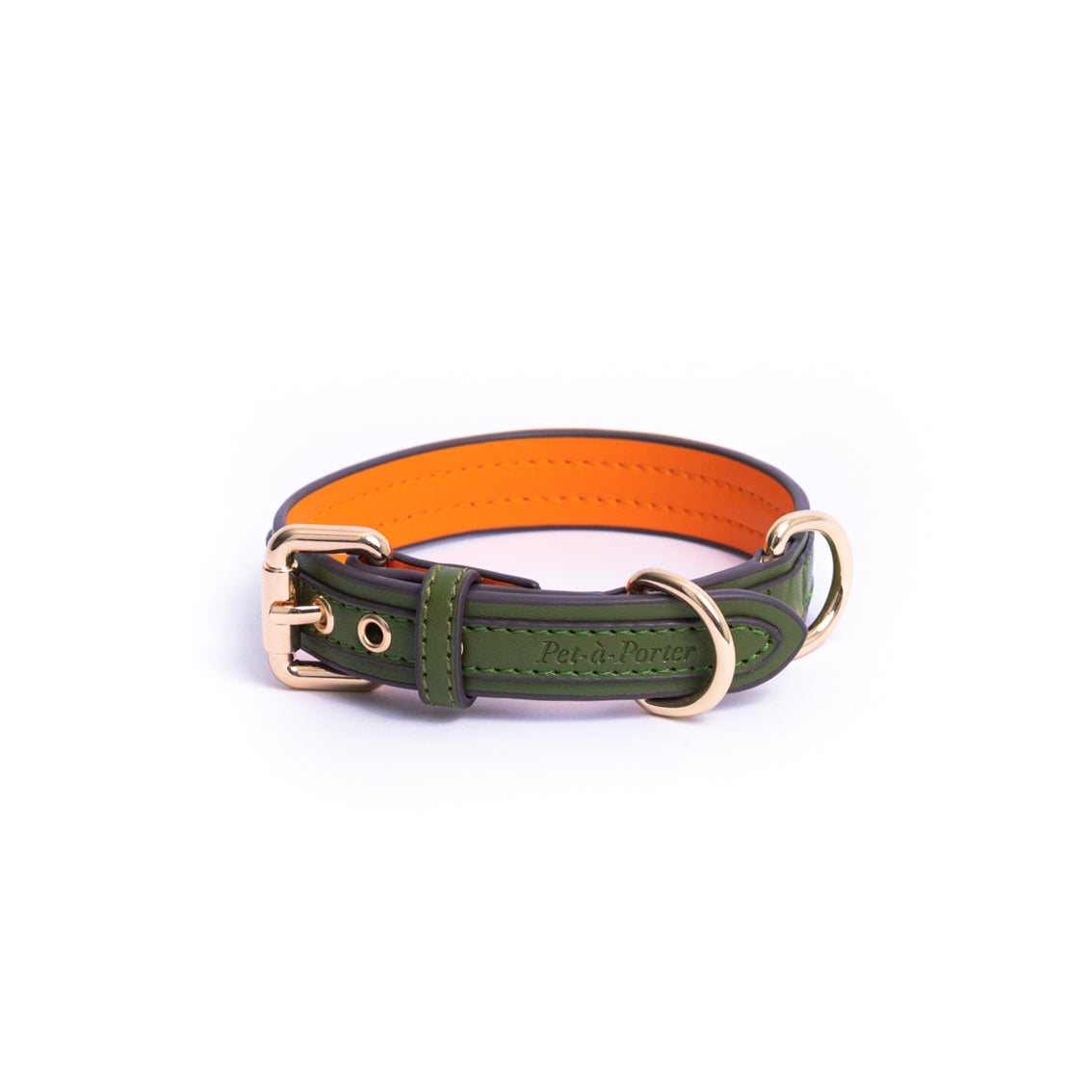 Khaki - Veganes Lederhalsband