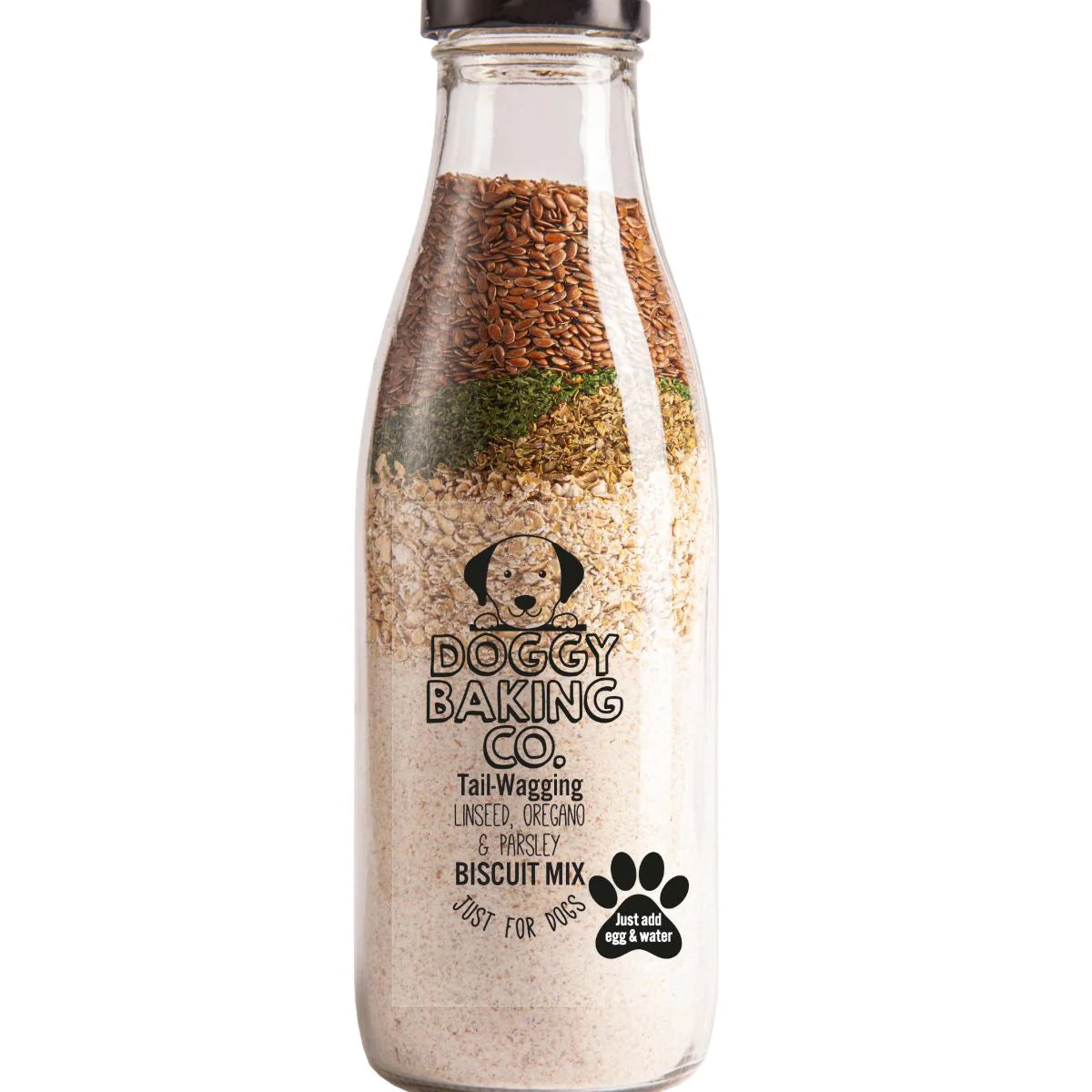 Leinsamen, Oregano & Petersilie Hunde-Backmischung in Flaschen - 750ml