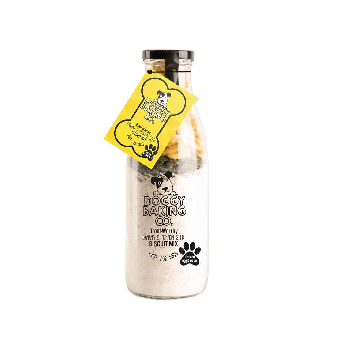 Kürbiskern-Bananen-Kekse-Backmischung für Hunde in Flaschen - 750ml