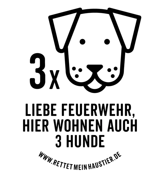 Save My Pet Aufkleber - 3 Hunde