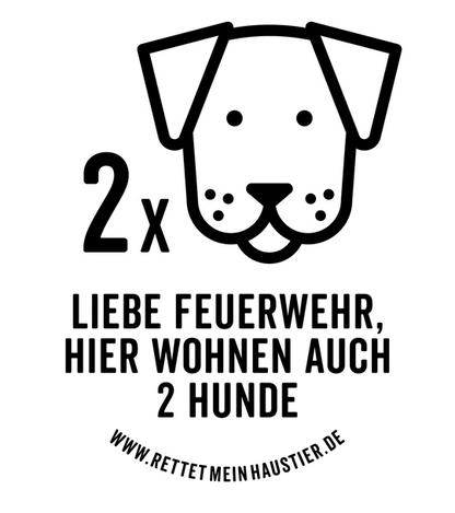 Save My Pet Aufkleber - 2 Hunde