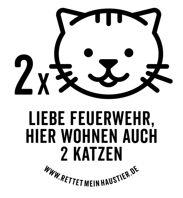 Save My Pet Aufkleber - 2 Katzen