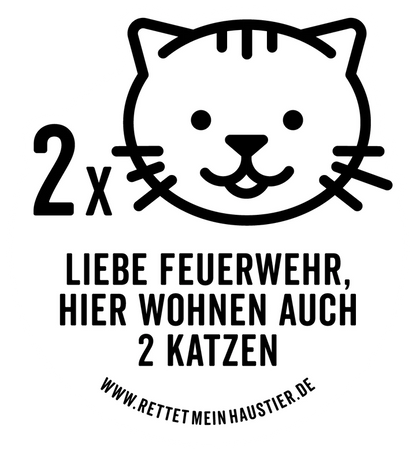 Save My Pet Aufkleber - 2 Katzen