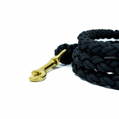 Schwarze Paracord-Leine