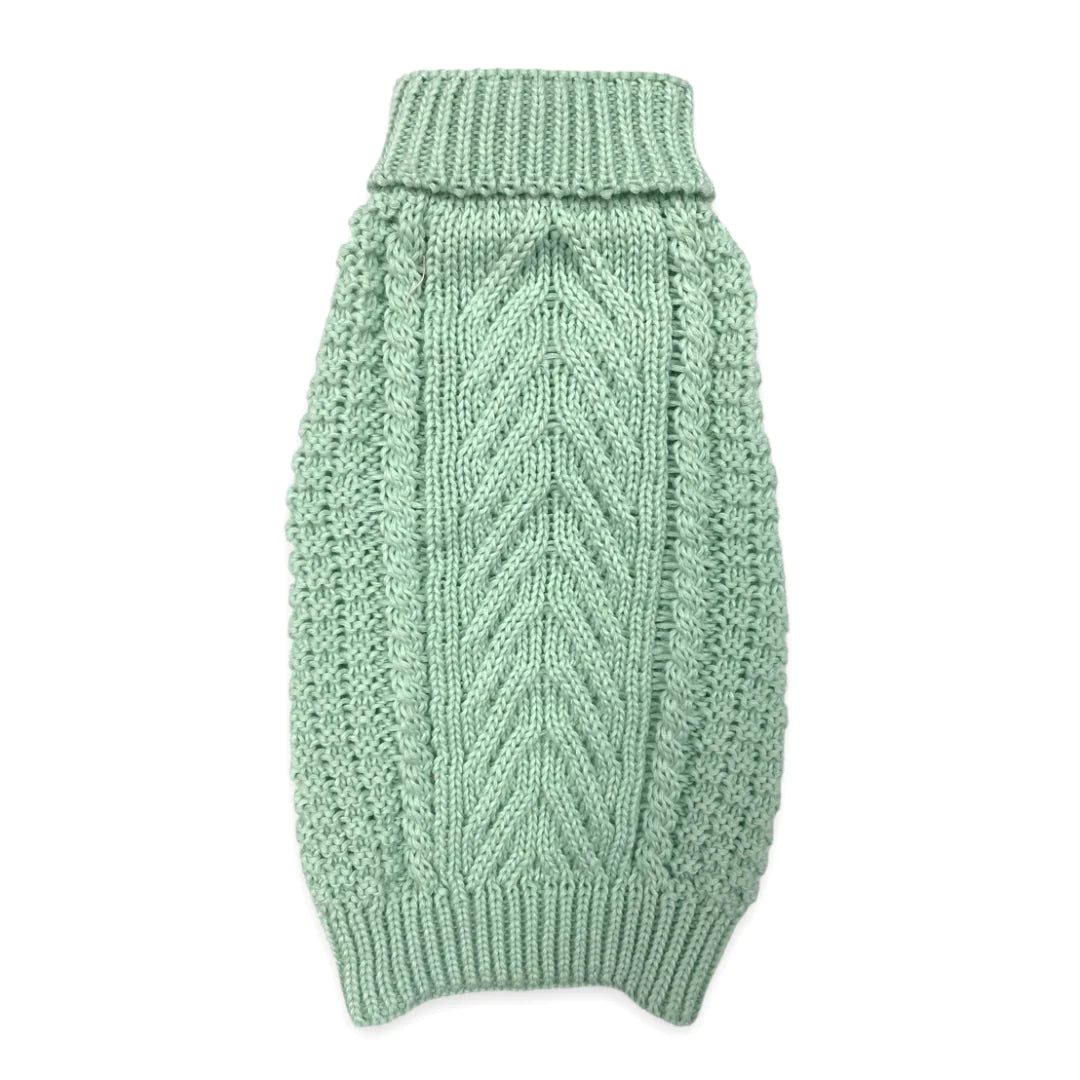 Mintfarbener Super Chunky Pullover