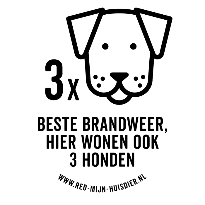 Save My Pet Aufkleber - 3 Hunde