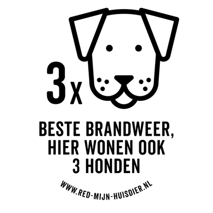 Save My Pet Aufkleber - 3 Hunde