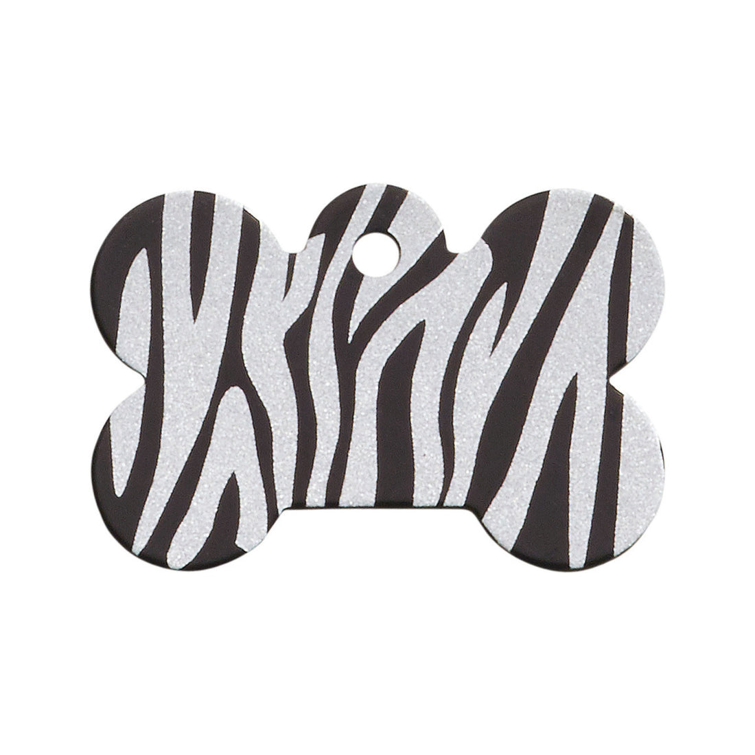 Zebra-Anhänger in Knochenform - Schwarz