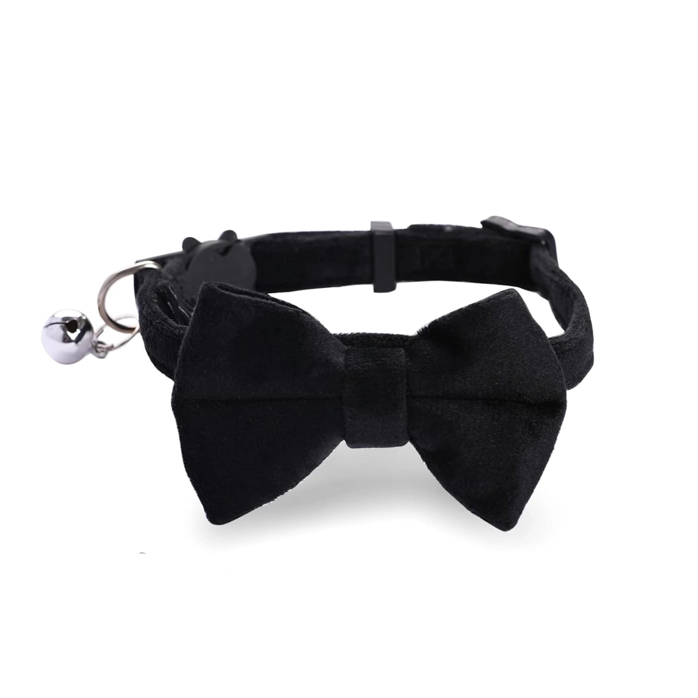 Adjustable Collar with Bell | Black Velvet