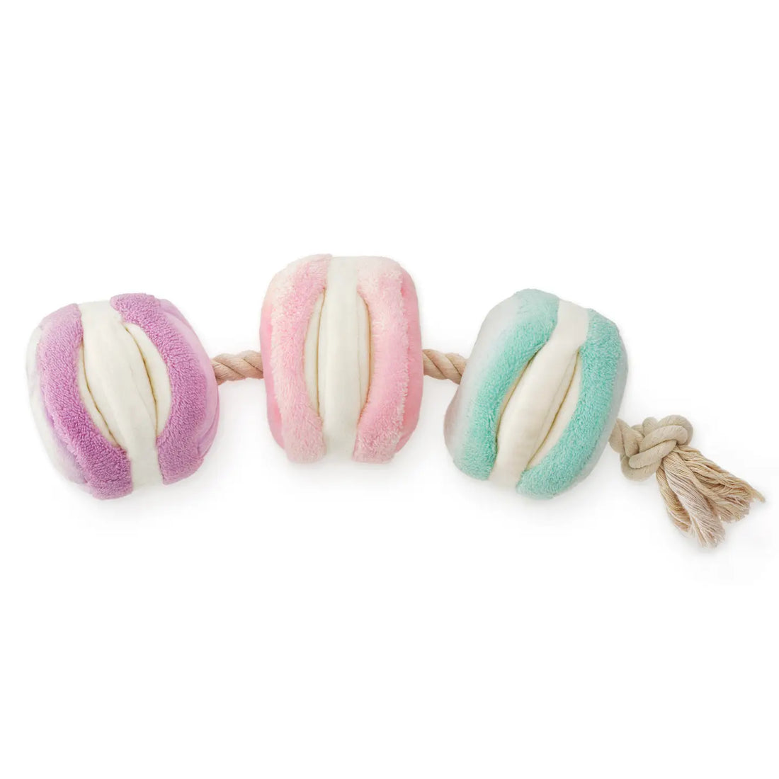 Macarons Interactive Snuffle Rope Dog Toy