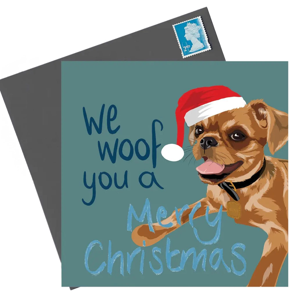 Gloria the Brussel Griffon Christmas Card