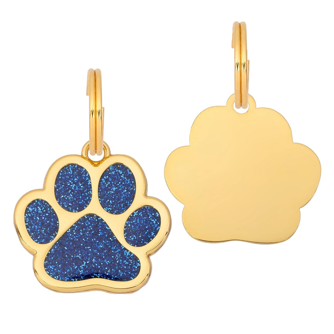 Etiqueta para perro Glitter Paw - Azul