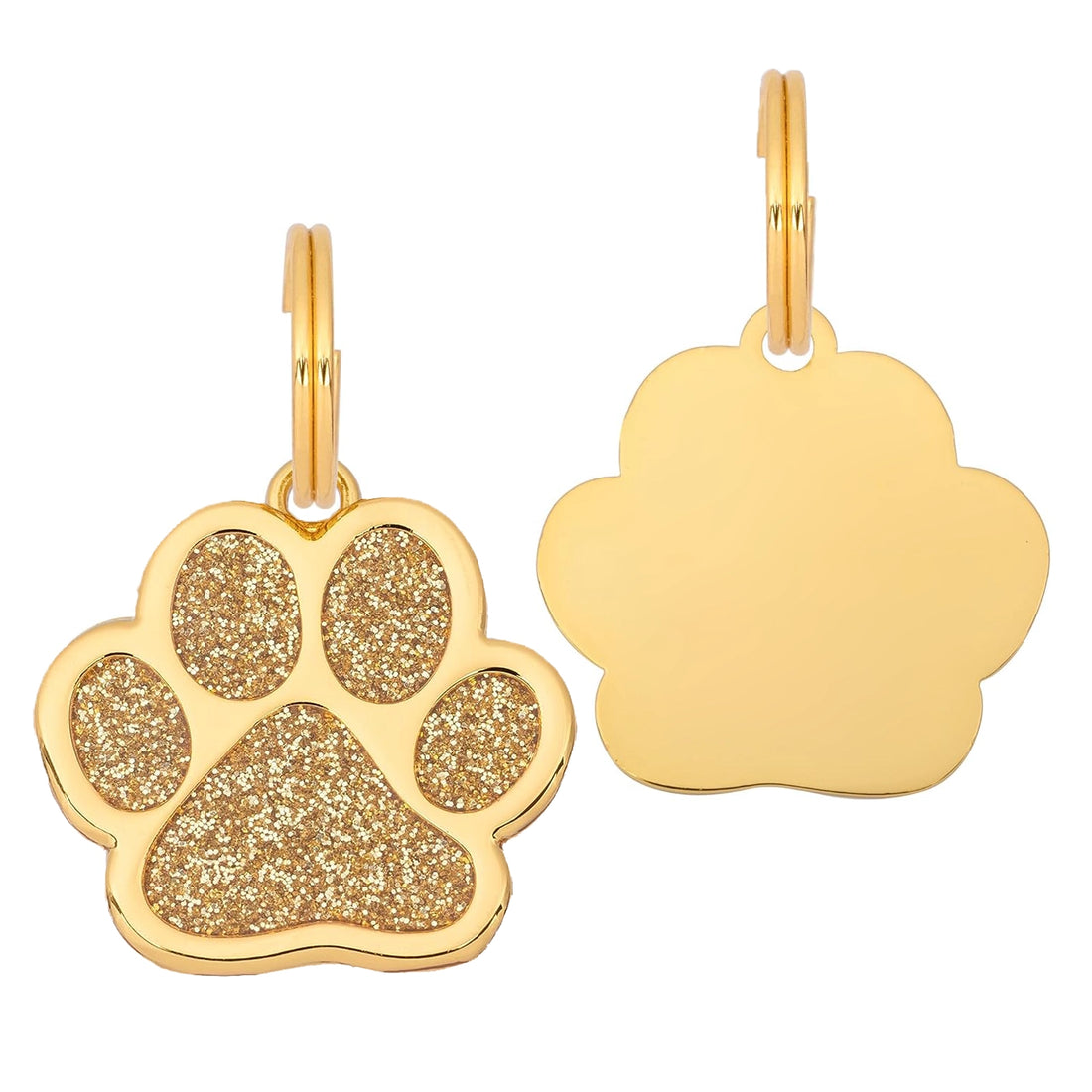 Etiqueta para perro Glitter Paw - Oro