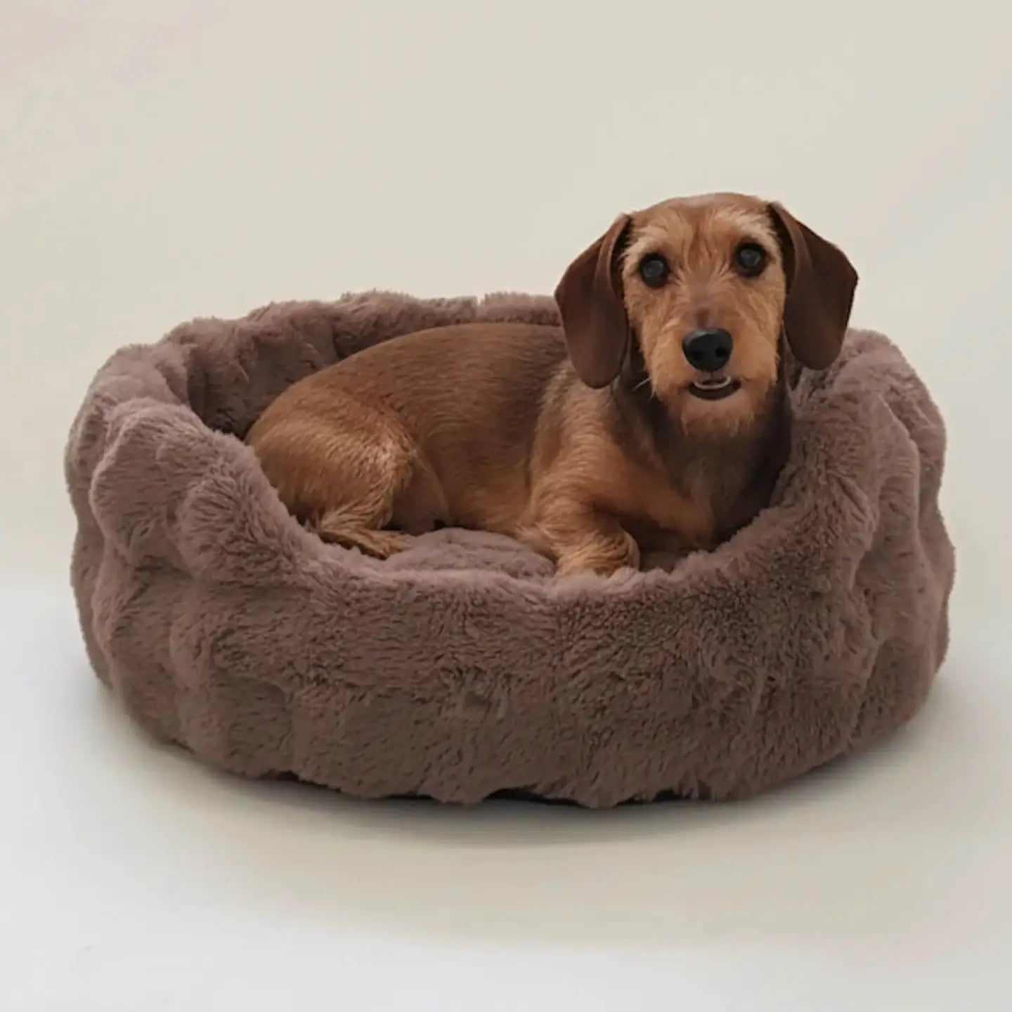 Dog Basket Faux Fur | Brown