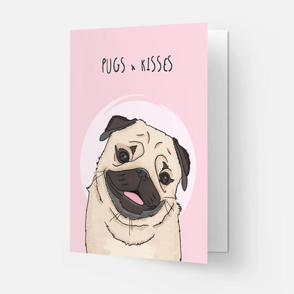 Tarjeta Pugs & Kisses