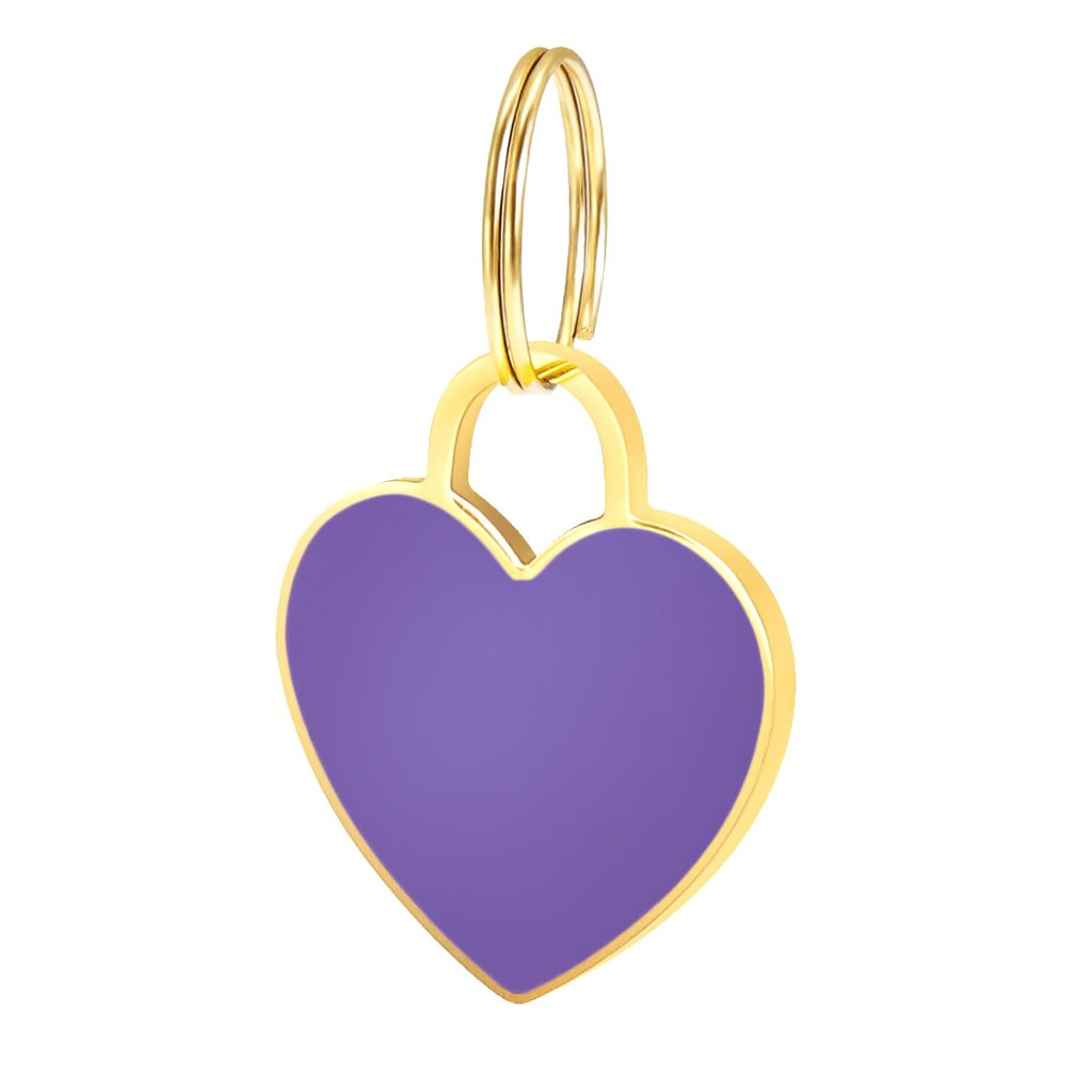Heart Dog Tag - Purple