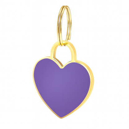 Heart Dog Tag - Purple