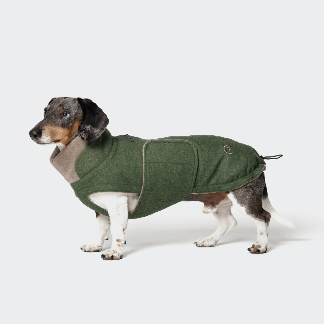 Cloud7 Brooklyn Flannel Coat DACHSHUND - Fern Green