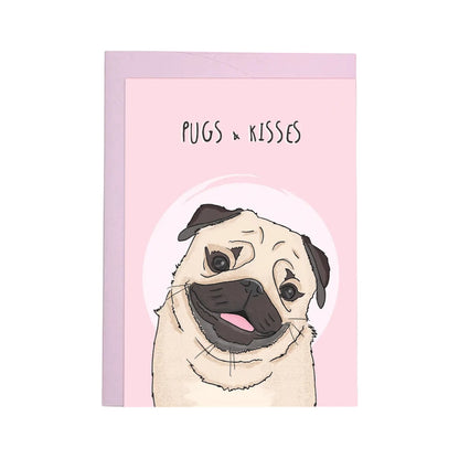 Tarjeta Pugs & Kisses