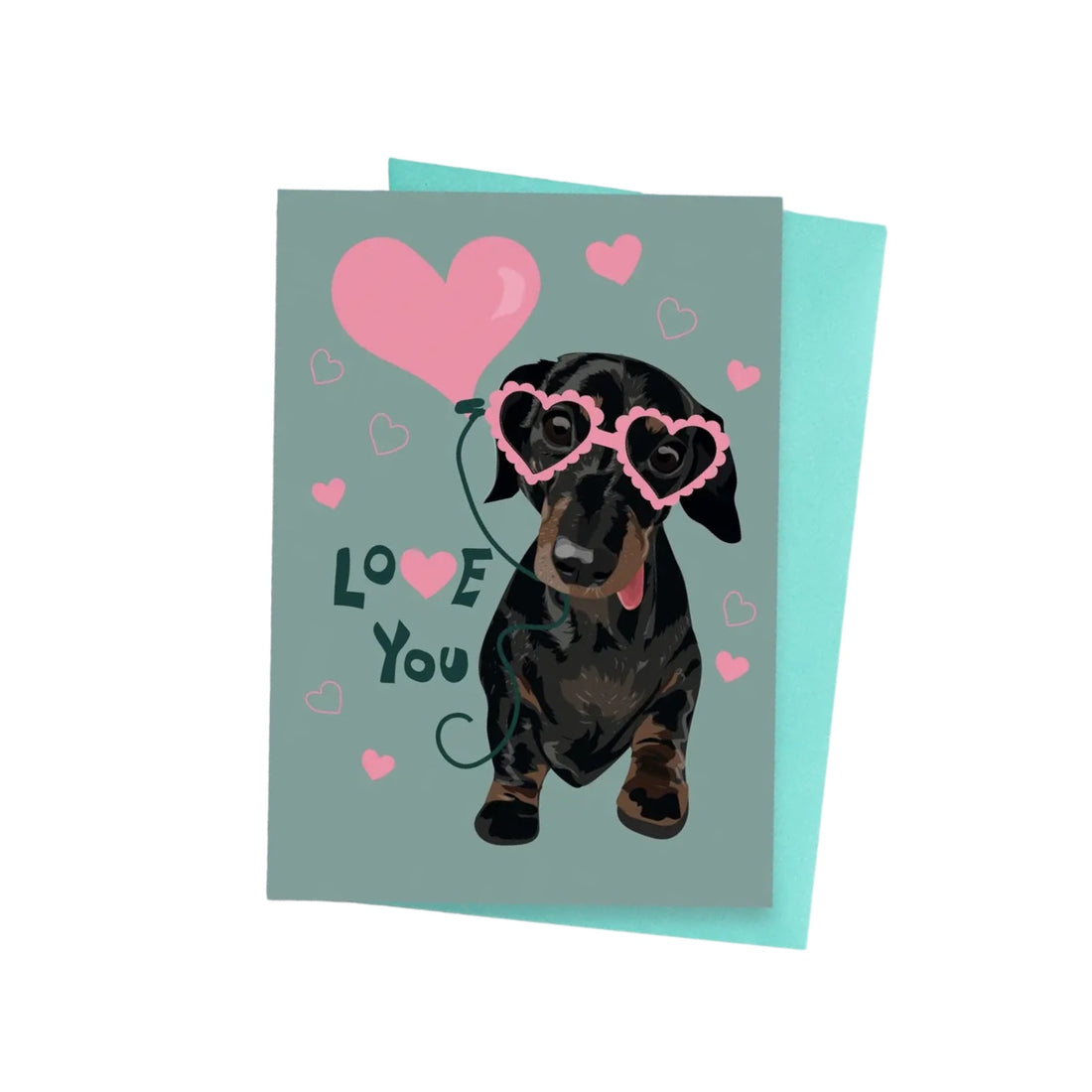 Tarjeta Love You Sausage Dog