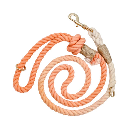 Cotton Rope Leash Pastel | Desert Orange