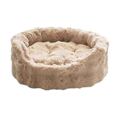 Dog Basket Faux Fur | Beige