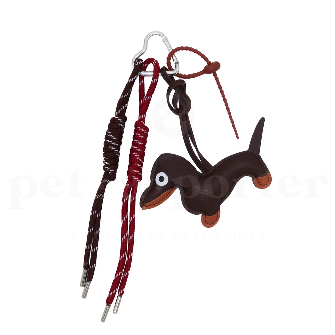 Teckel Bag Charm - Burgundy Brown