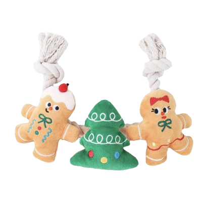 Holiday Gingerbread Rope Toy