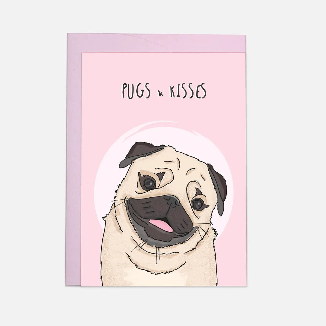 Tarjeta Pugs & Kisses