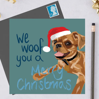 Gloria the Brussel Griffon Christmas Card