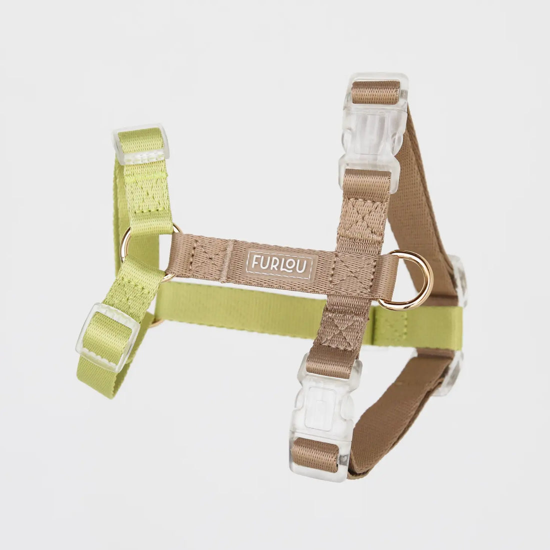 Dog Harness - Tan/Lime