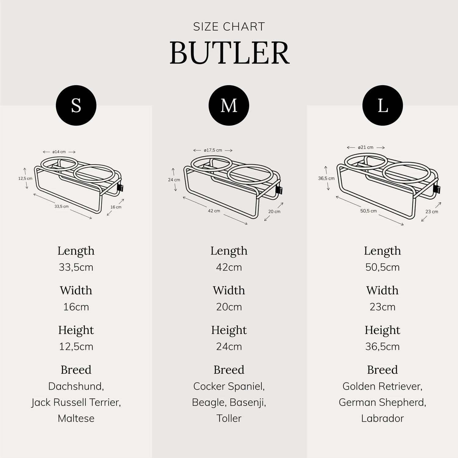 Butler Tazón Elevado Estándar - Negro